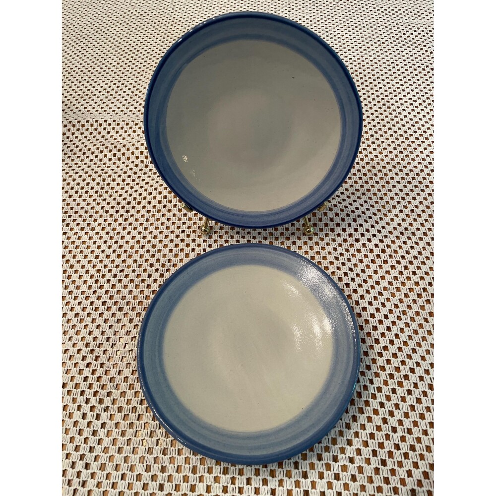 Vintage M.A. Hadley "Blue Sky" Bread & Butter Plates - set of 2